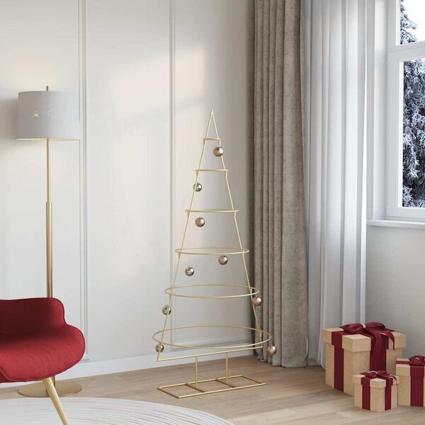 VidaXL Kovový vánoční stromek se stojanem KUOPIO Ocel [42019153] Barva: Černá, Velikost: 150 cm