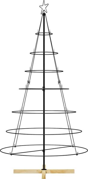 VidaXL Kovový vánoční stromek se stojanem KUOPIO Ocel [42019161] Barva: Černá, Velikost: 125 cm