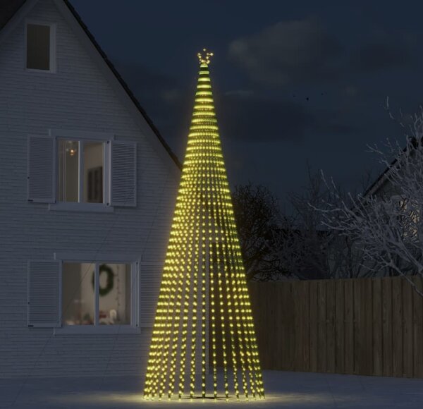 VidaXL LED vánoční stromek 1028 barevných LED diod [358065] Barva: Teplá bílá, Velikost: 247 cm
