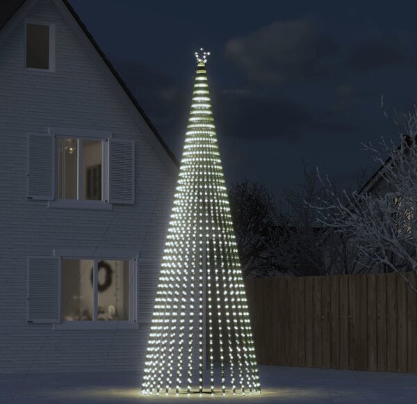 VidaXL LED vánoční stromek 1028 barevných LED diod [358065] Barva: Teplá bílá, Velikost: 247 cm