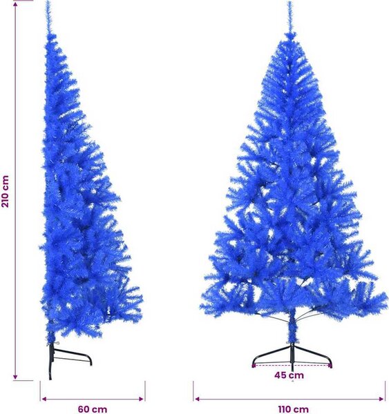 VidaXL Umělý vánoční stromeček PVC a ocel [344683] Barva: Bílá, Velikost: 180 cm