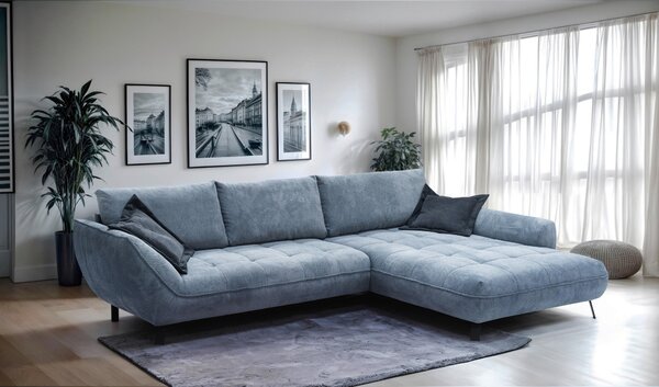 ROHOVÁ SEDAČKA, textil, modrá Livetastic - Sedací soupravy, Online Only