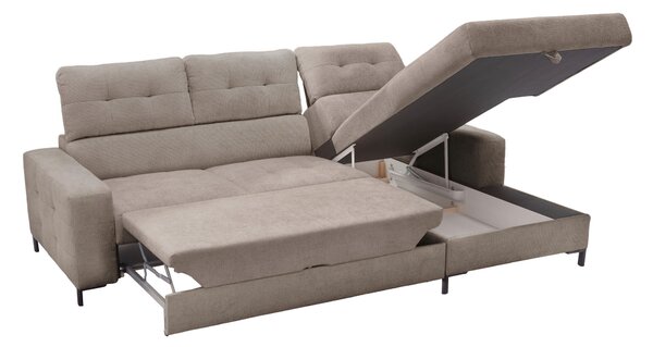 ROHOVÁ SEDAČKA, textil, světle hnědá Livetastic - Sedací soupravy, Online Only