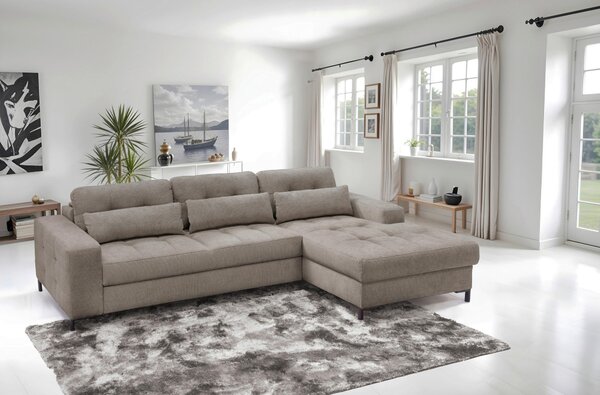 ROHOVÁ SEDAČKA, textil, světle hnědá Livetastic - Sedací soupravy, Online Only