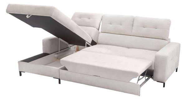 ROHOVÁ SEDAČKA, textil, béžová Livetastic - Sedací soupravy, Online Only