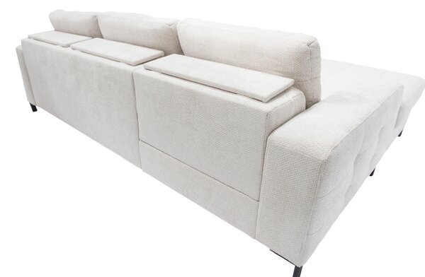 ROHOVÁ SEDAČKA, textil, béžová Livetastic - Sedací soupravy, Online Only
