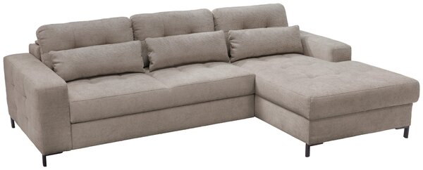 ROHOVÁ SEDAČKA, textil, světle hnědá Livetastic - Sedací soupravy, Online Only