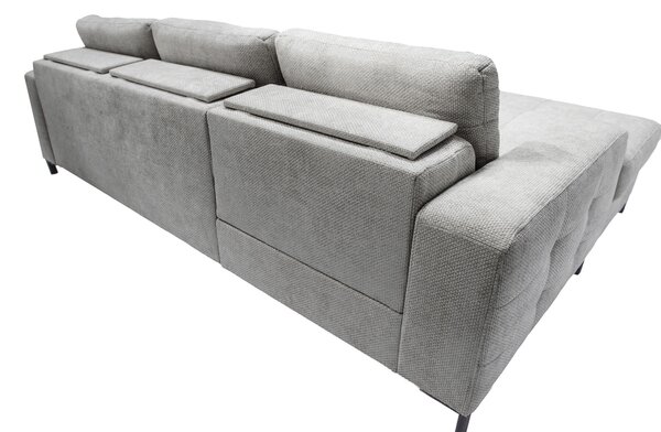 ROHOVÁ SEDAČKA, textil, světle šedá Livetastic - Sedací soupravy, Online Only