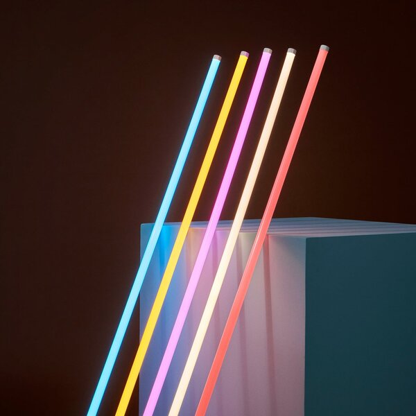 Stolní lampa HAY, Neon Tube, Pudrová, Obývací pokoj, Plast, Moderní