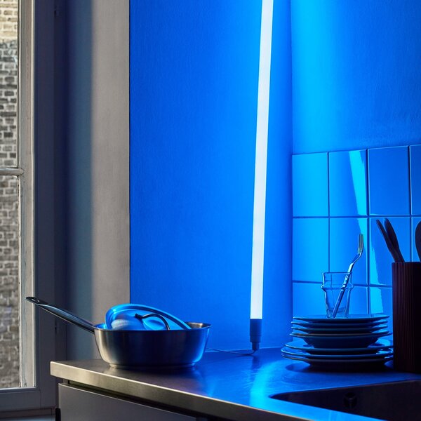 Stolní lampa HAY, Neon Tube, Modrá, Obývací pokoj, Plast, Moderní