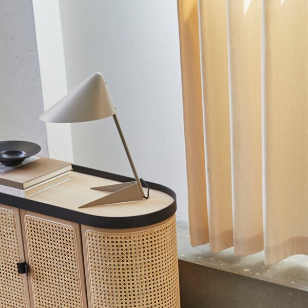 Stolní lampa Warm Nordic, Ambience, Béžová, Obývací pokoj, Kov, Design