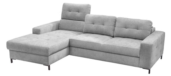 ROHOVÁ SEDAČKA, textil, světle šedá Livetastic - Sedací soupravy, Online Only