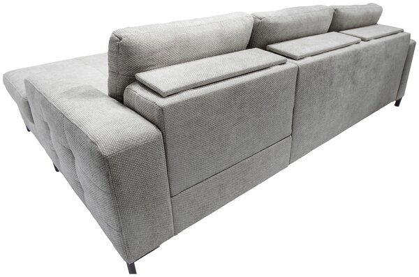 ROHOVÁ SEDAČKA, textil, světle šedá Livetastic - Sedací soupravy, Online Only
