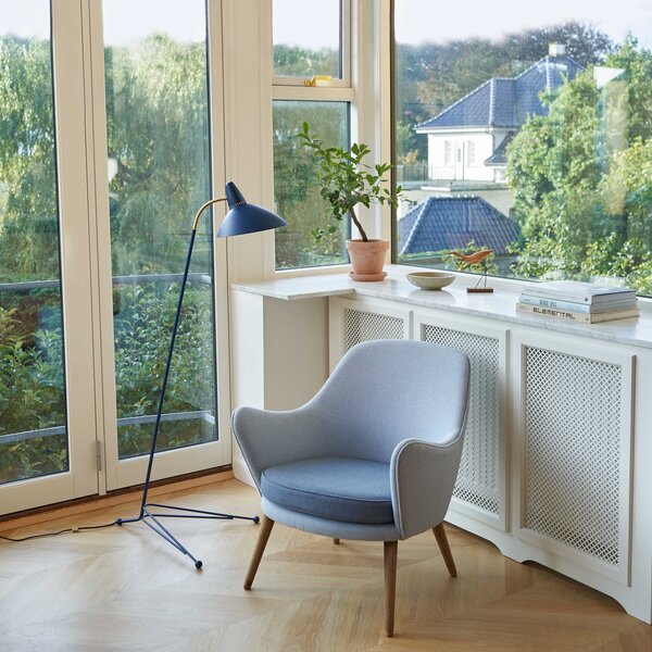Stojací Lampa Warm Nordic, Lightsome, Modrá, Obývací pokoj, Kov, Skandinávský