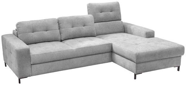 ROHOVÁ SEDAČKA, textil, světle šedá Livetastic - Sedací soupravy, Online Only