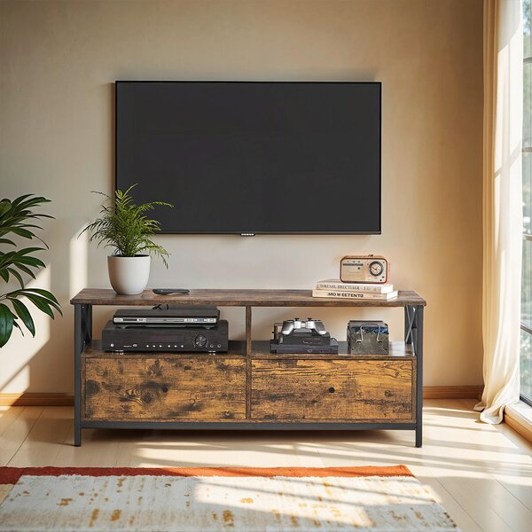 KOMODA POD TELEVIZI, hnědá, černá, 120/50/40 cm MID.YOU - Online Only TV příslušenství, Online Only