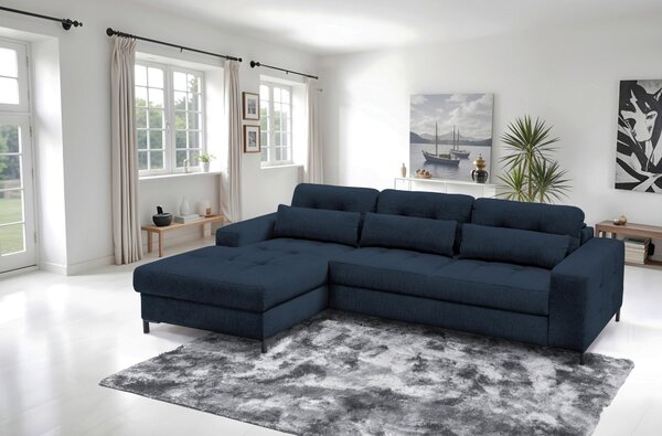 ROHOVÁ SEDAČKA, textil, tmavě modrá Livetastic - Sedací soupravy, Online Only