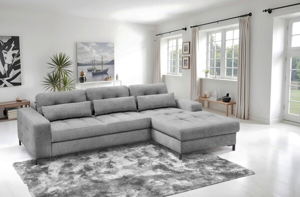 ROHOVÁ SEDAČKA, textil, šedá Livetastic - Sedací soupravy, Online Only