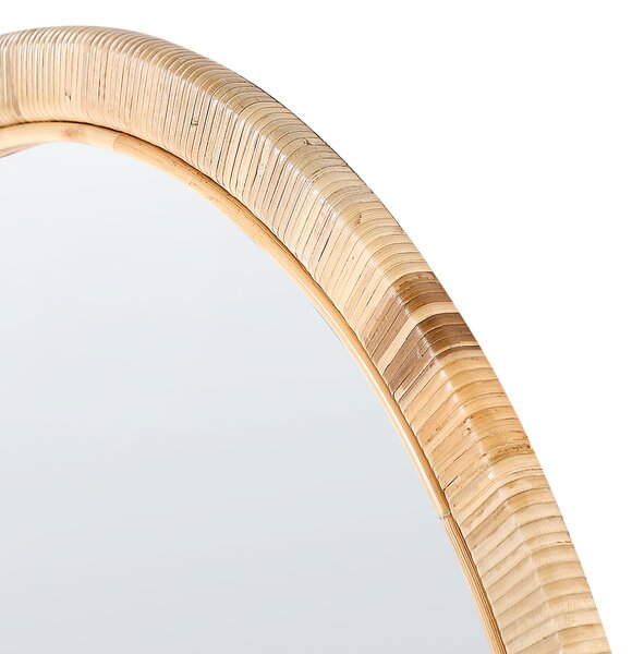 Zrcadlo ANLEZY 80 cm 80 cm Ratan Přírodní