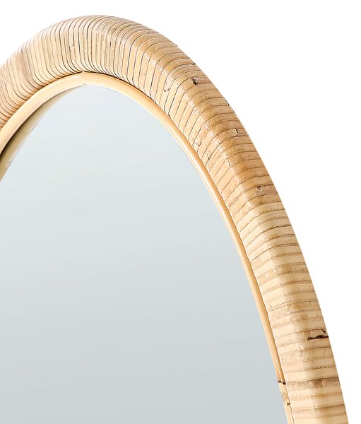 Zrcadlo FOISSY 50 cm 70 cm Ratan Přírodní