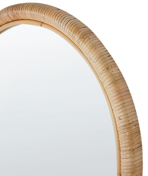 Stojací zrcadlo MONTOT 150 cm Ratan Přírodní