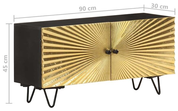 TV stolek 90 x 30 x 45 cm masivní mangovníkové dřevo 322681