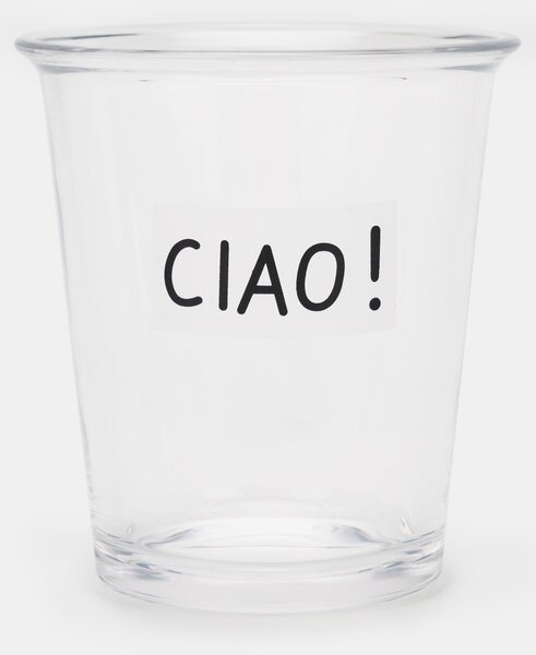 Sinsay - Sklenice s nápisy CIAO! a AMORE 2 pack - černá
