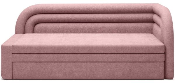 Růžová žinylková rozkládací/s úložným prostorem pohovka pravý roh 223 cm Fabillo – ELTAP