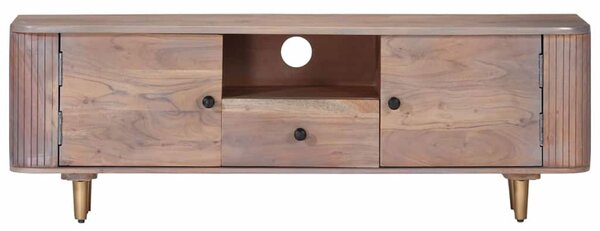 TV stolek 118 x 30 x 40 cm masivní akáciové dřevo 322684