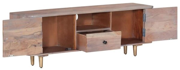 TV stolek 118 x 30 x 40 cm masivní akáciové dřevo 322684