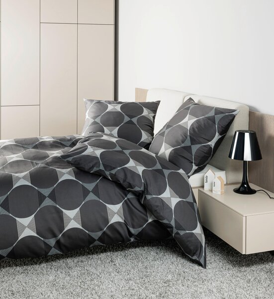 POVLEČENÍ, makosatén, antracitová, šedá, 135/200 cm Janine - Online Only povlečení, Online Only