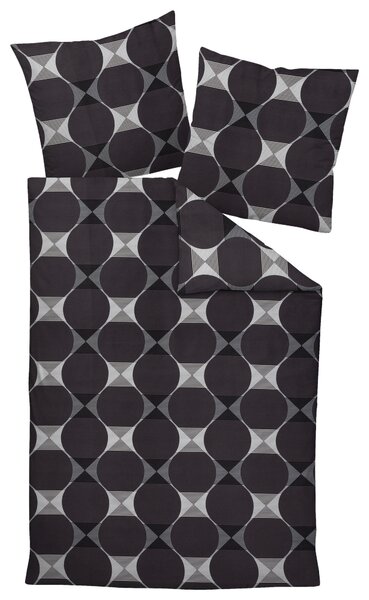 POVLEČENÍ, makosatén, antracitová, šedá, 135/200 cm Janine - Online Only povlečení, Online Only
