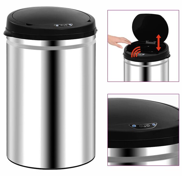 Odpadkový koš s automatickým senzorem 30 l nerezová ocel 322692