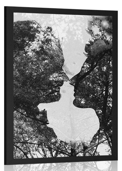 Plakát podoba lásky v černobílém provedení - 20x30 black