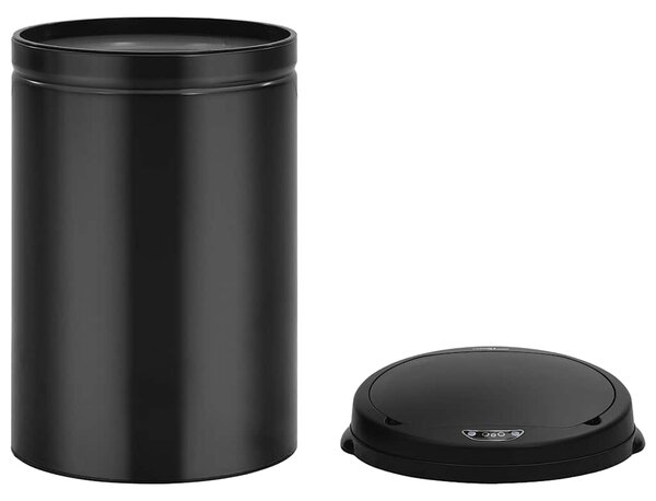 Odpadkový koš s automatickým senzorem 30 l uhlíková ocel černý 322698