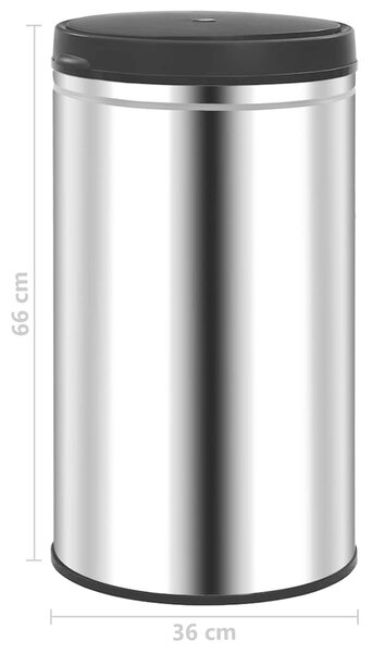 Odpadkový koš s automatickým senzorem 60 l nerezová ocel 322695