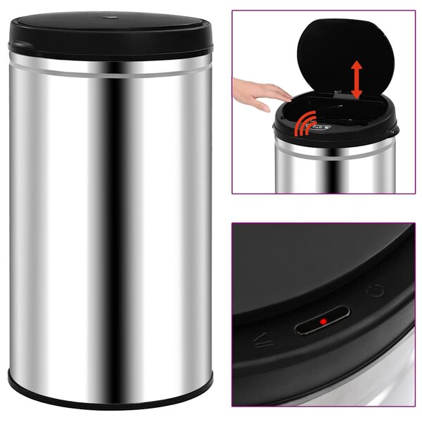 Odpadkový koš s automatickým senzorem 60 l nerezová ocel 322695