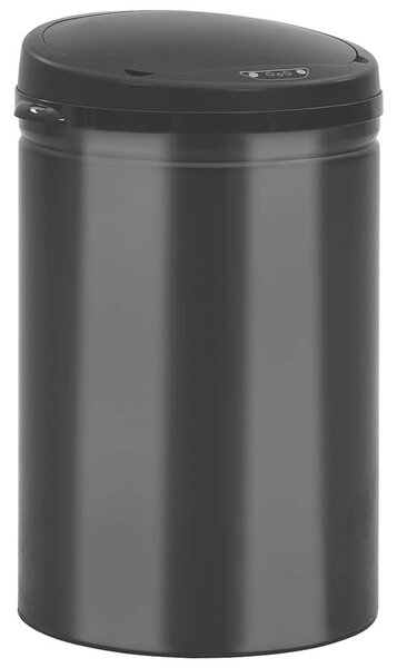 Odpadkový koš s automatickým senzorem 30 l uhlíková ocel černý 322698