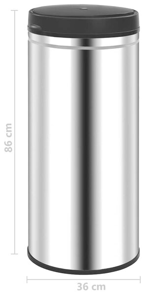 Odpadkový koš s automatickým senzorem 80 l nerezová ocel 322697