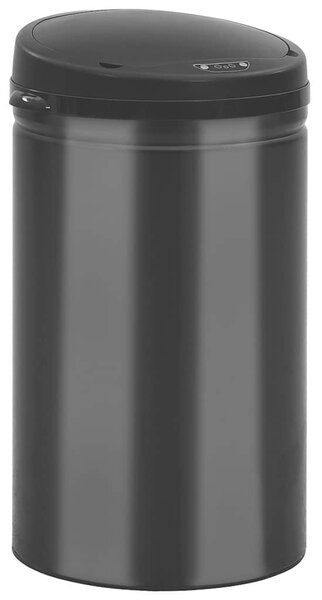 Odpadkový koš s automatickým senzorem 40 l uhlíková ocel černý 322699