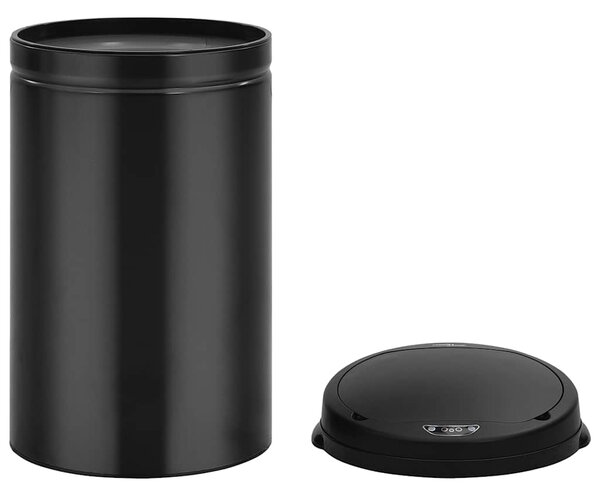 Odpadkový koš s automatickým senzorem 40 l uhlíková ocel černý 322699