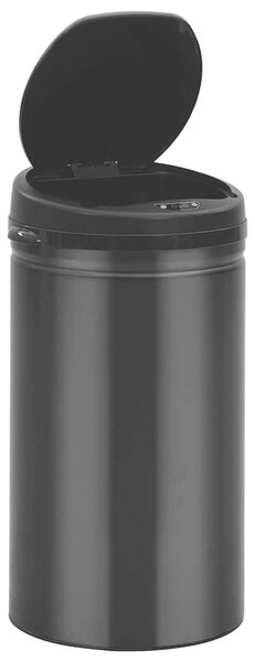 Odpadkový koš s automatickým senzorem 50 l uhlíková ocel černý 322700