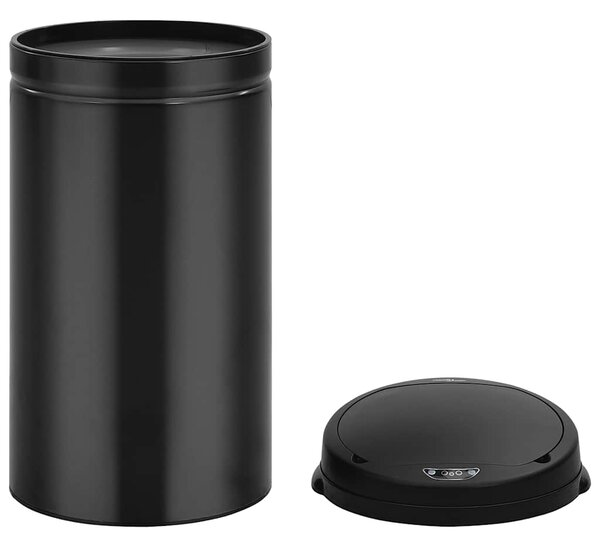 Odpadkový koš s automatickým senzorem 50 l uhlíková ocel černý 322700
