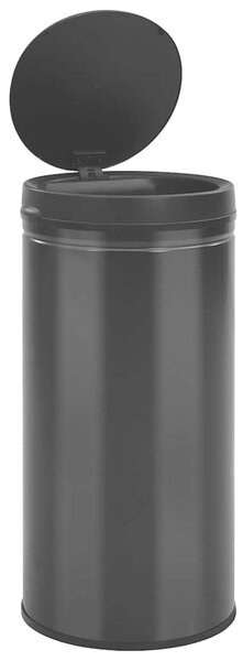 Odpadkový koš s automatickým senzorem 70 l uhlíková ocel černý 322702