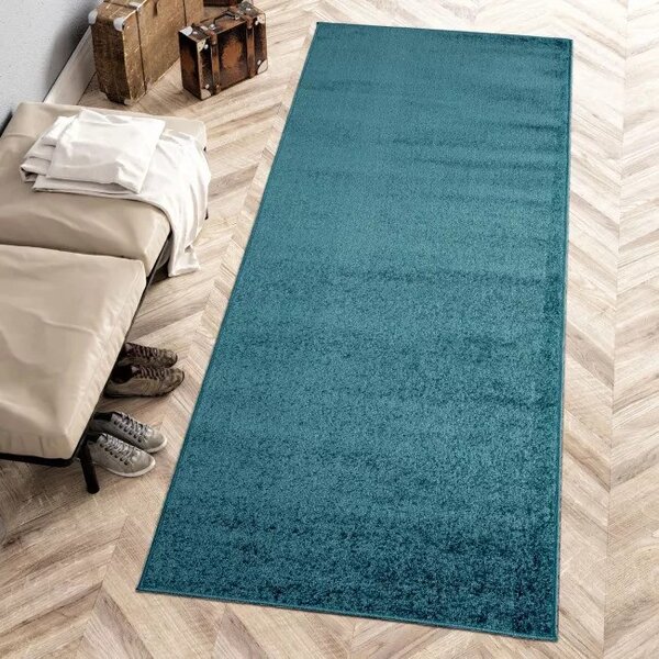 Makro Abra Kusový koberec jednobarevný SPRING P113A Tyrkysový Rozměr: 70x200 cm