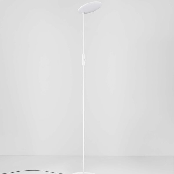 Bílá kovová stojací LED lampa Nova Luce Notos 205 cm