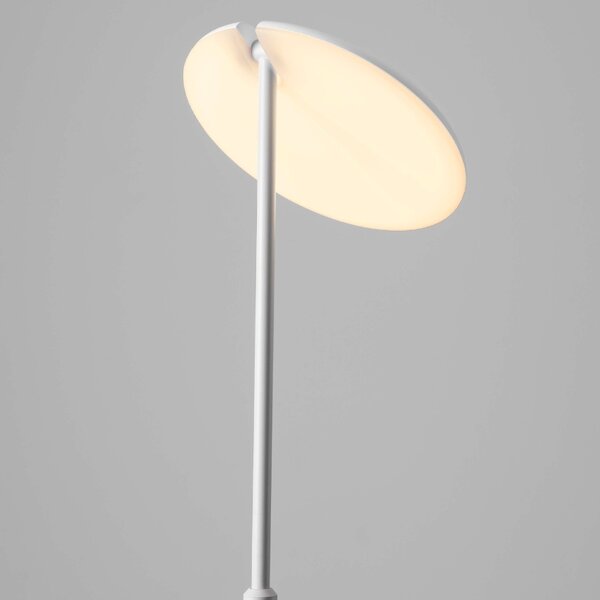 Bílá kovová stojací LED lampa Nova Luce Notos 205 cm