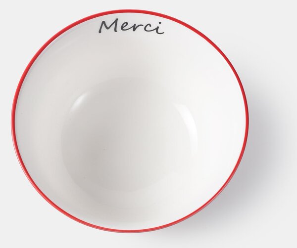 Sinsay - Keramická miska s nápisem Merci - námořnická modrá