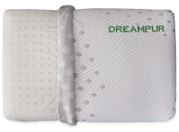 DREAMPUR Anatomický polštář DREAMPUR® z latexové pěny Grey dots perforovaný 40x60cm