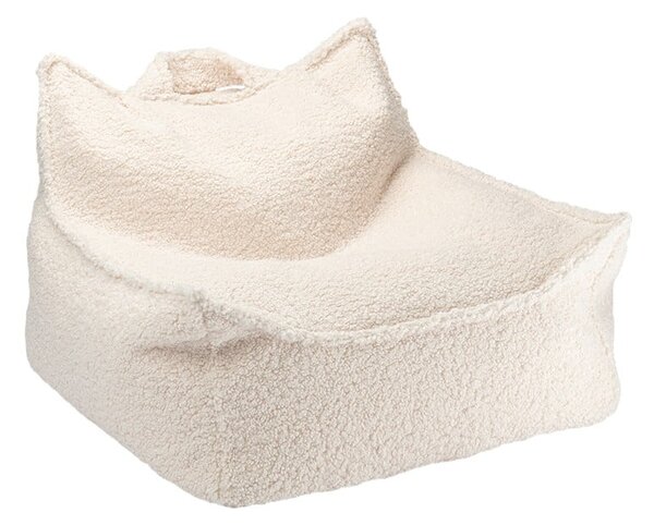 Krémový dětský sedací vak z textilie bouclé Chair – Wigiwama